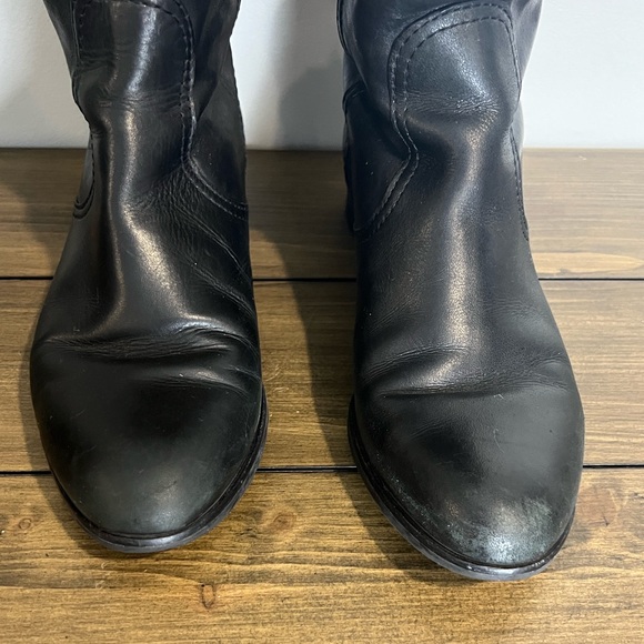 Tory Burch black leather Lawrie riding boots size 8M - Picture 3 of 14